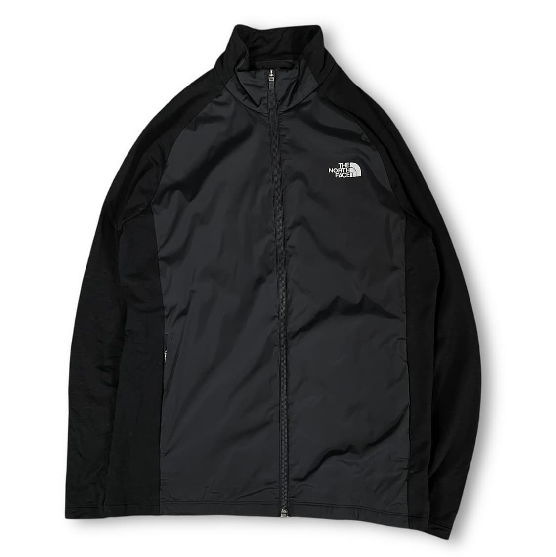 노스페이스 블랙 나일론 면 혼방 집업 자켓 100 상품이미지1