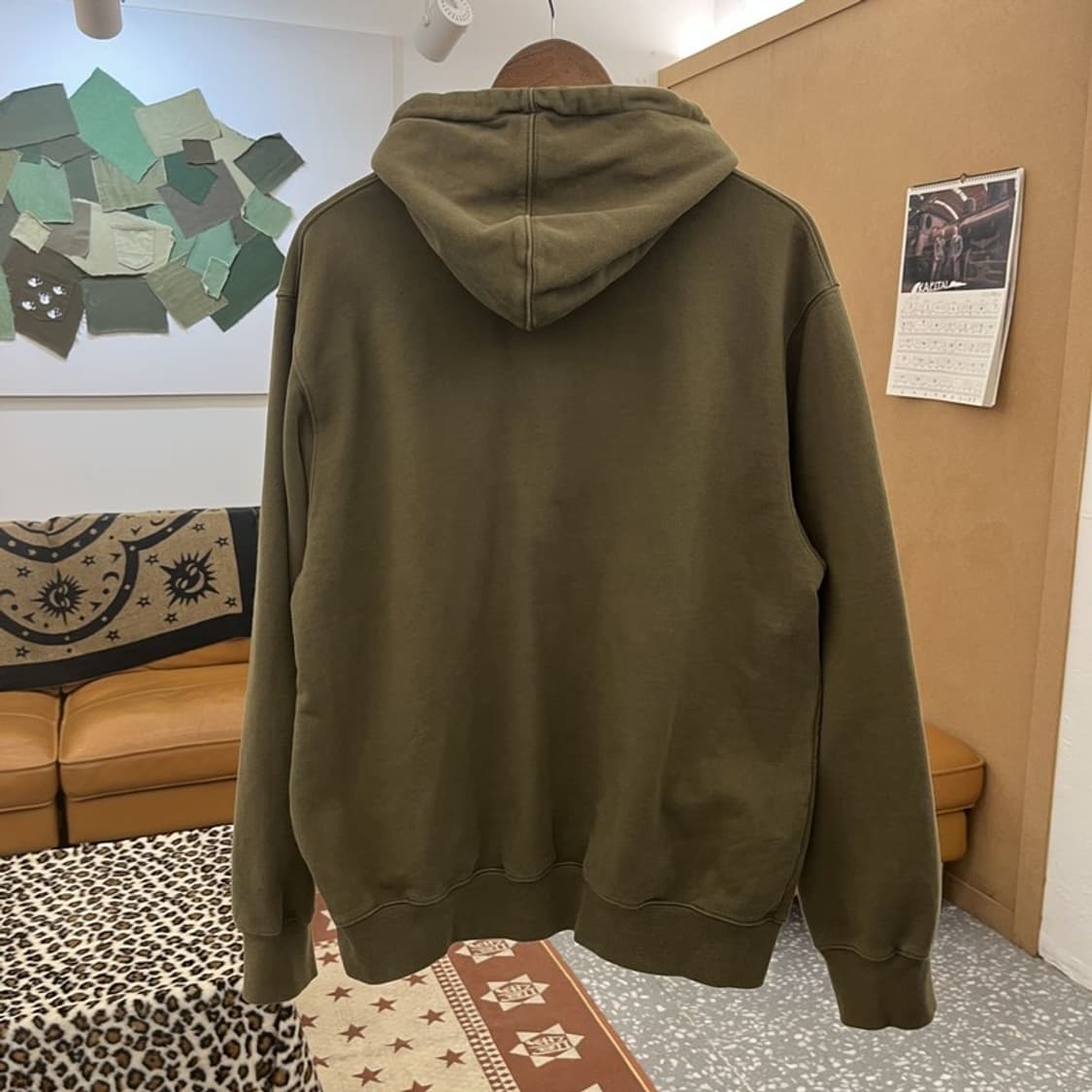 디스이즈네버댓 모던 캐주얼 빈티지 말차카키 후드티 L C09734 상품이미지4