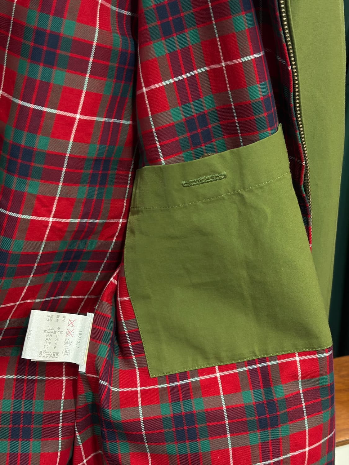 바라쿠타 G9 오리지널 헤링턴 자켓 올리브 그린 36 상품이미지4