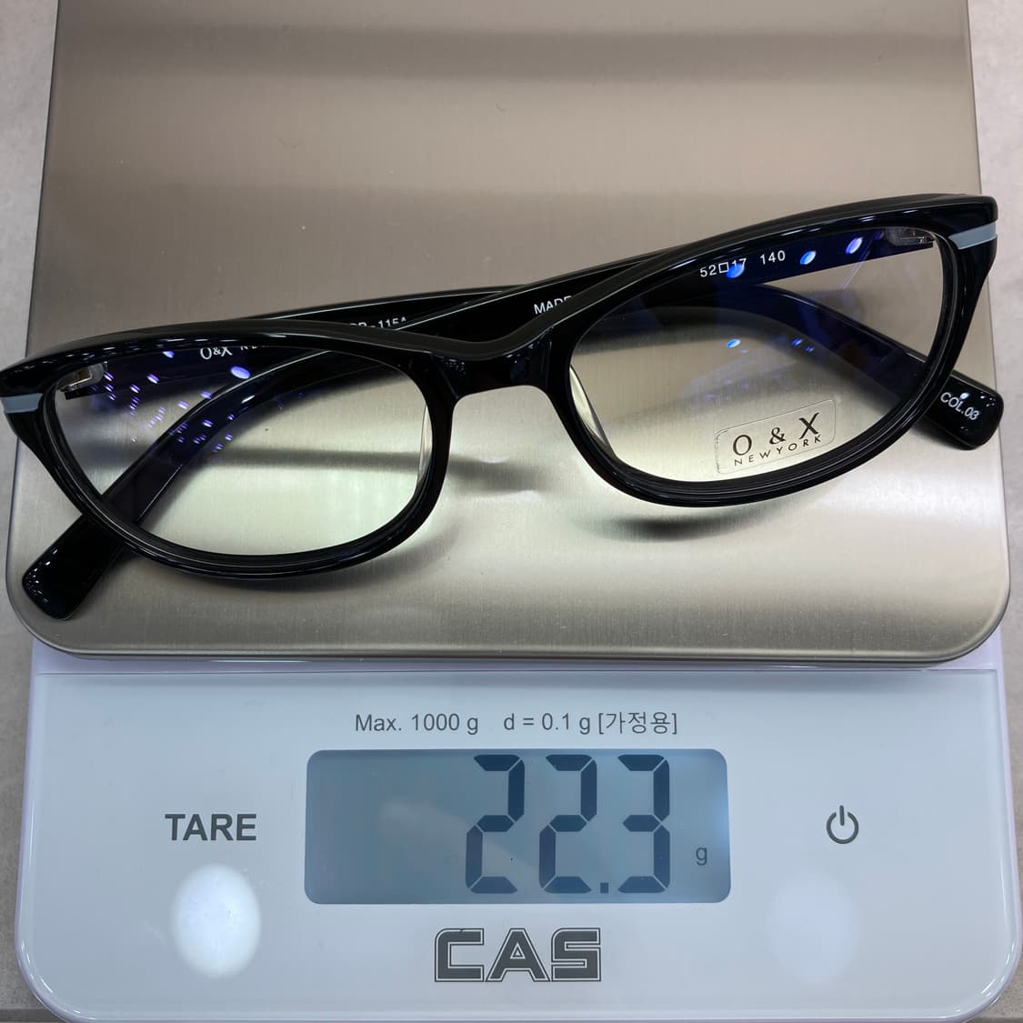 C95 O&X NEW YORK 블랙 오벌 뿔테 안경 상품이미지8