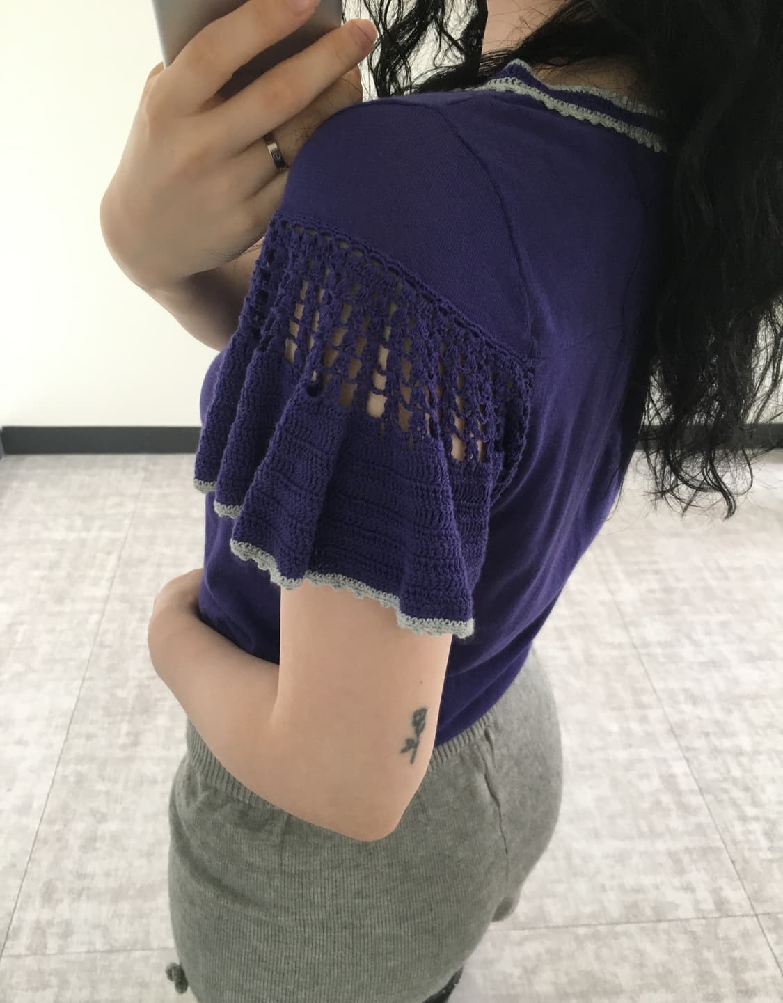 crochet sleeve knit 상품이미지3