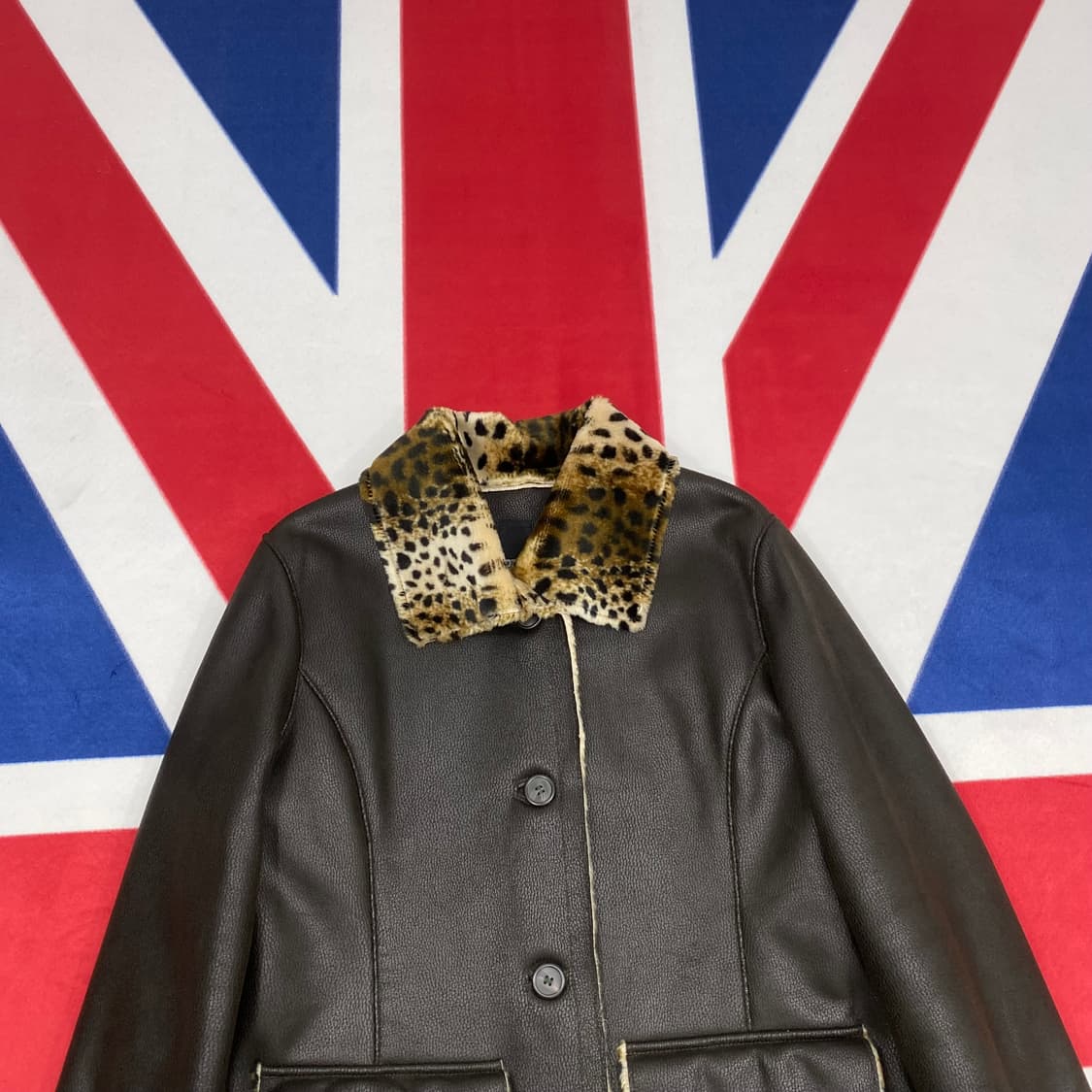 빈티지 레더코트 실측 여성55-66 상품이미지3