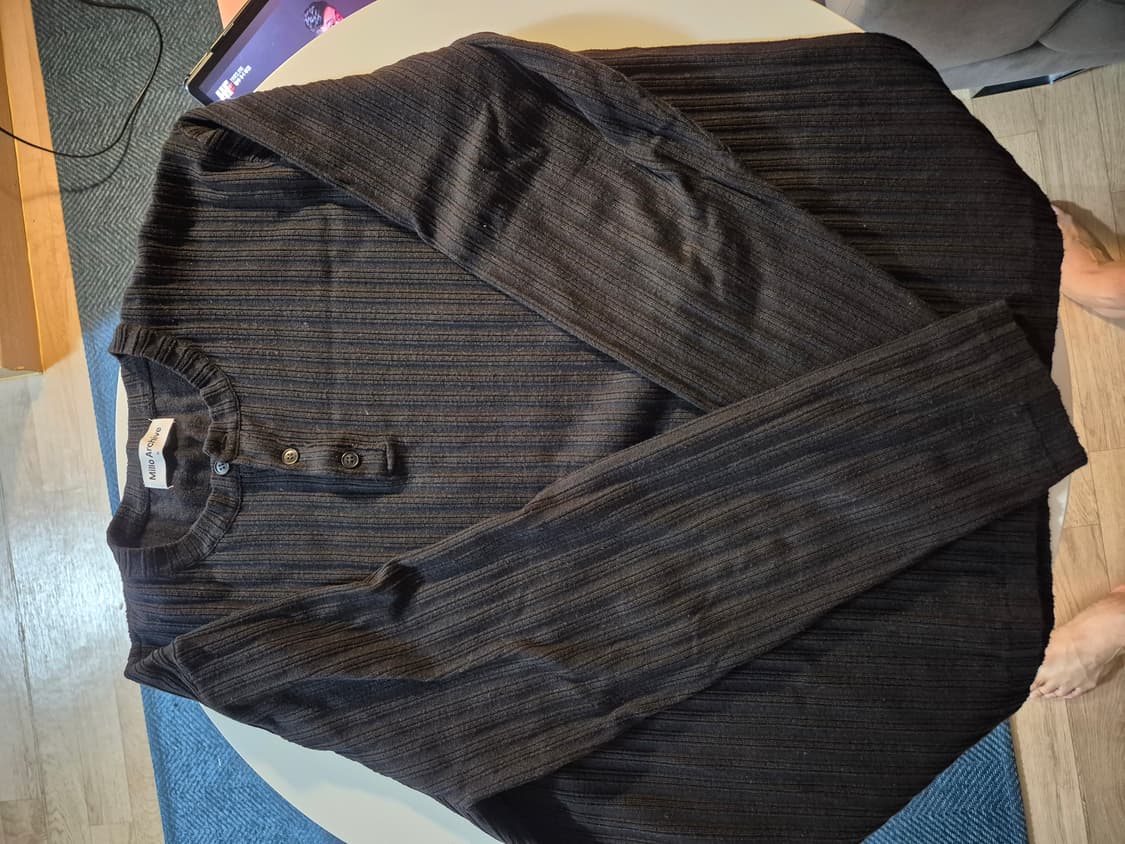 밀로아카이브 헨리넥 니트 XL 블랙 상품이미지2