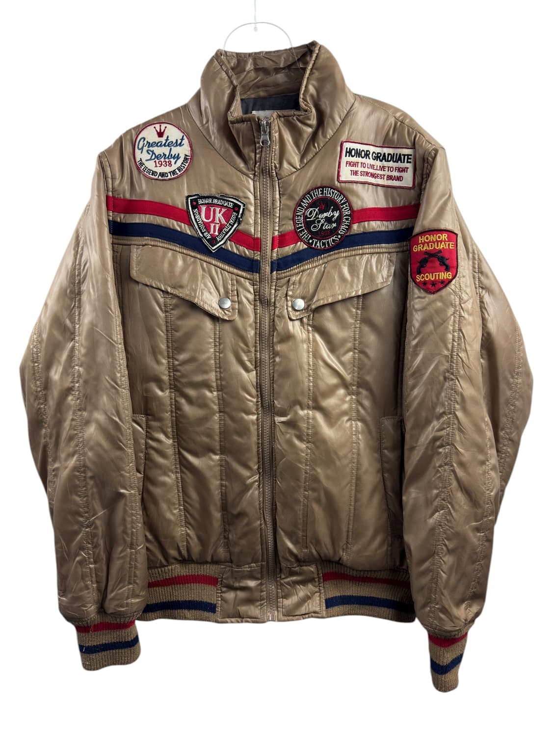 JPN Y2K 패치 패디드 집업1259 상품이미지1