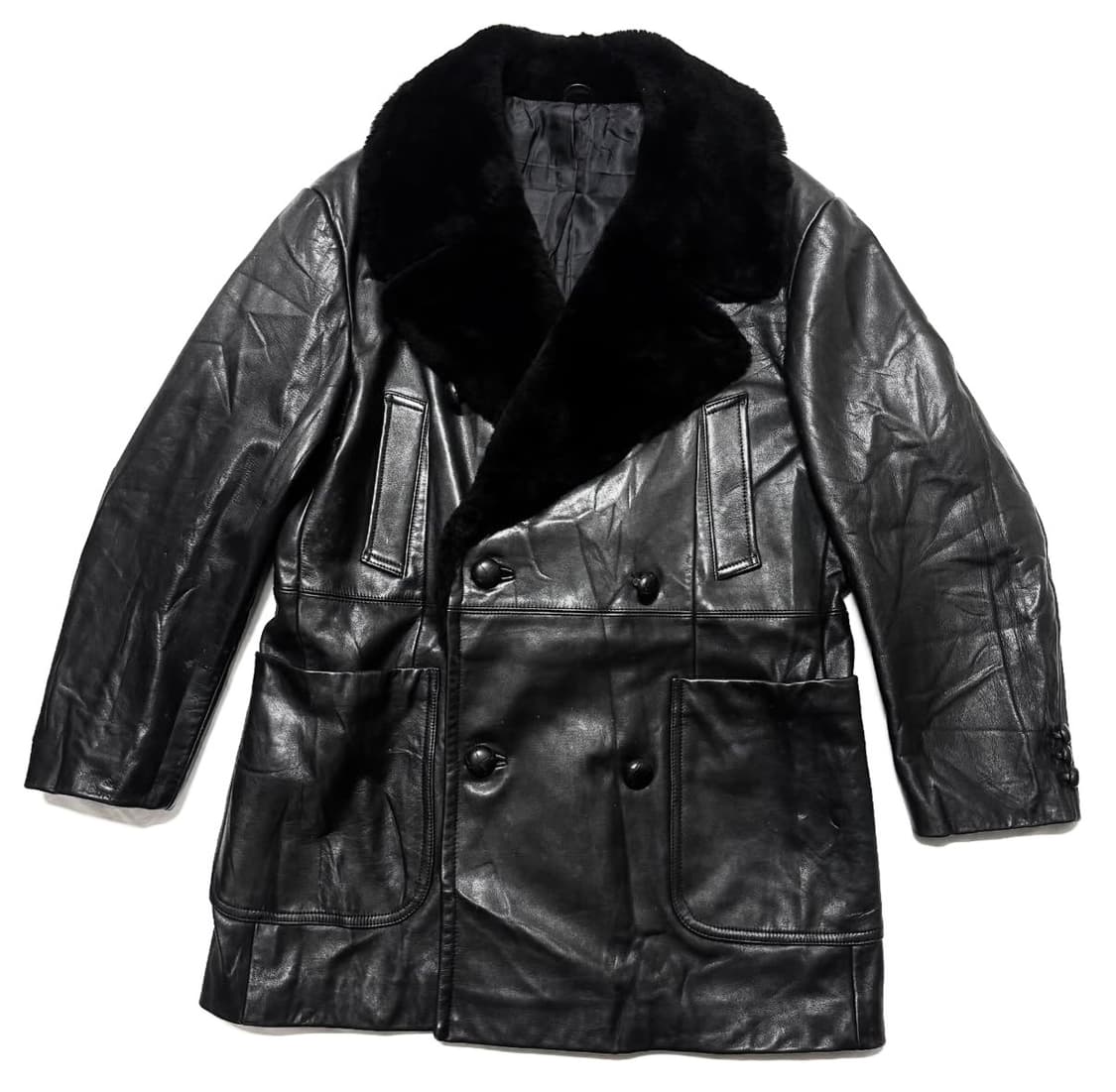 LQ 와이즈 포 맨 - 90s 무통 레더 코트 상품이미지1