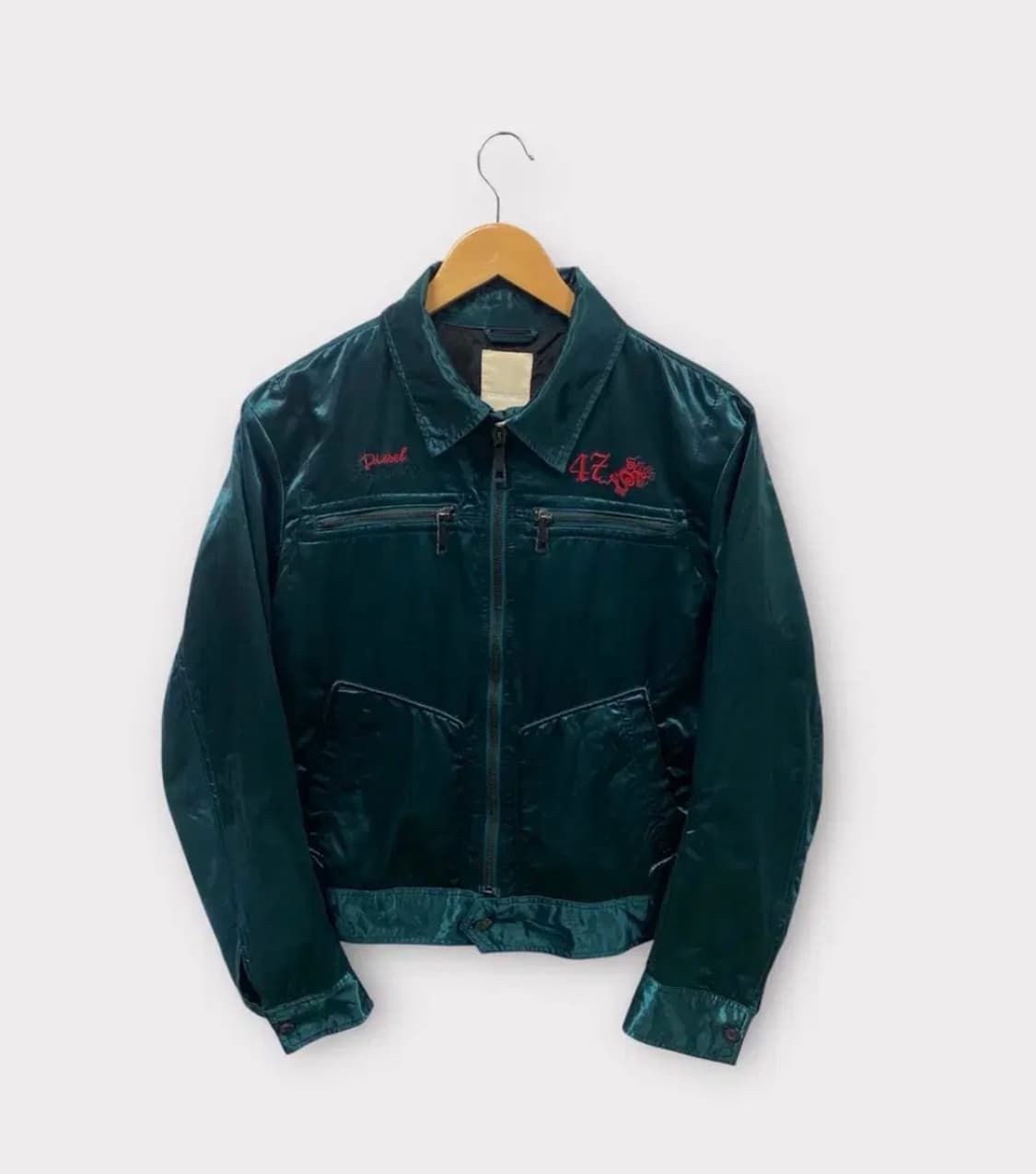 디젤 블루 팬서 새틴 블루종 자켓 L 상품이미지4