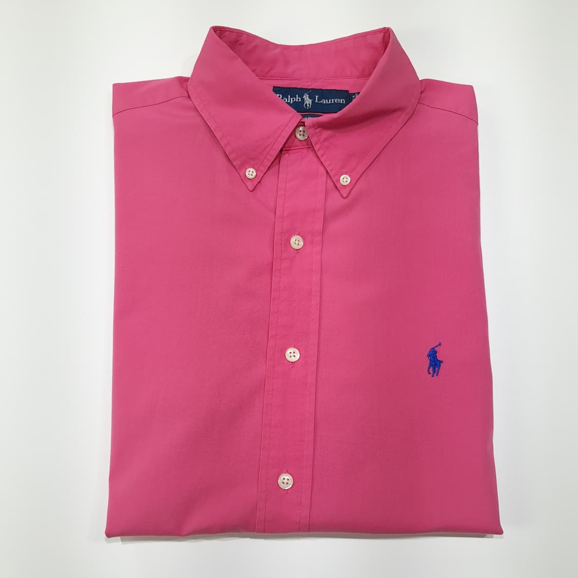 CL367 L 폴로 90s 코튼 블루포니 핑크 셔츠 남방 상품이미지7