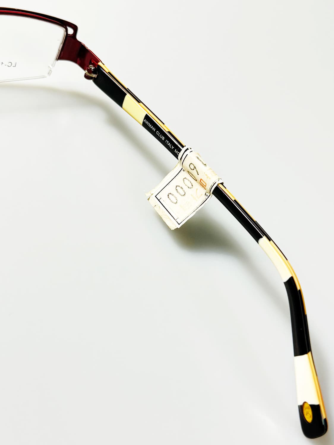 90s 일본제 LAW MAN CLUB 스퀘어 반무테 빈티지 안경 상품이미지6