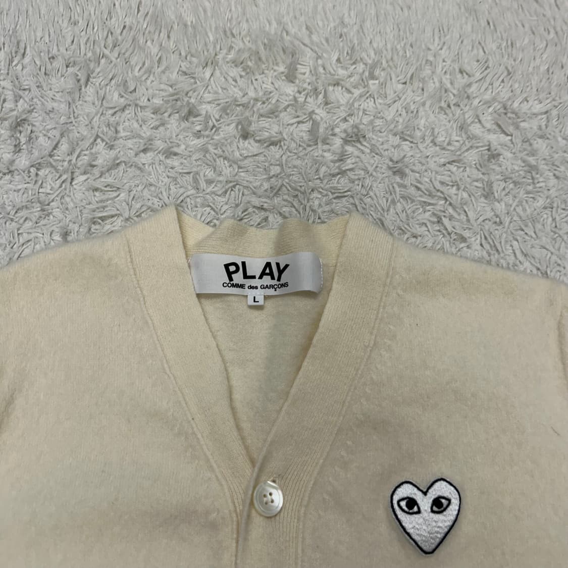 Comme des Garçons white wool cardigan 상품이미지6