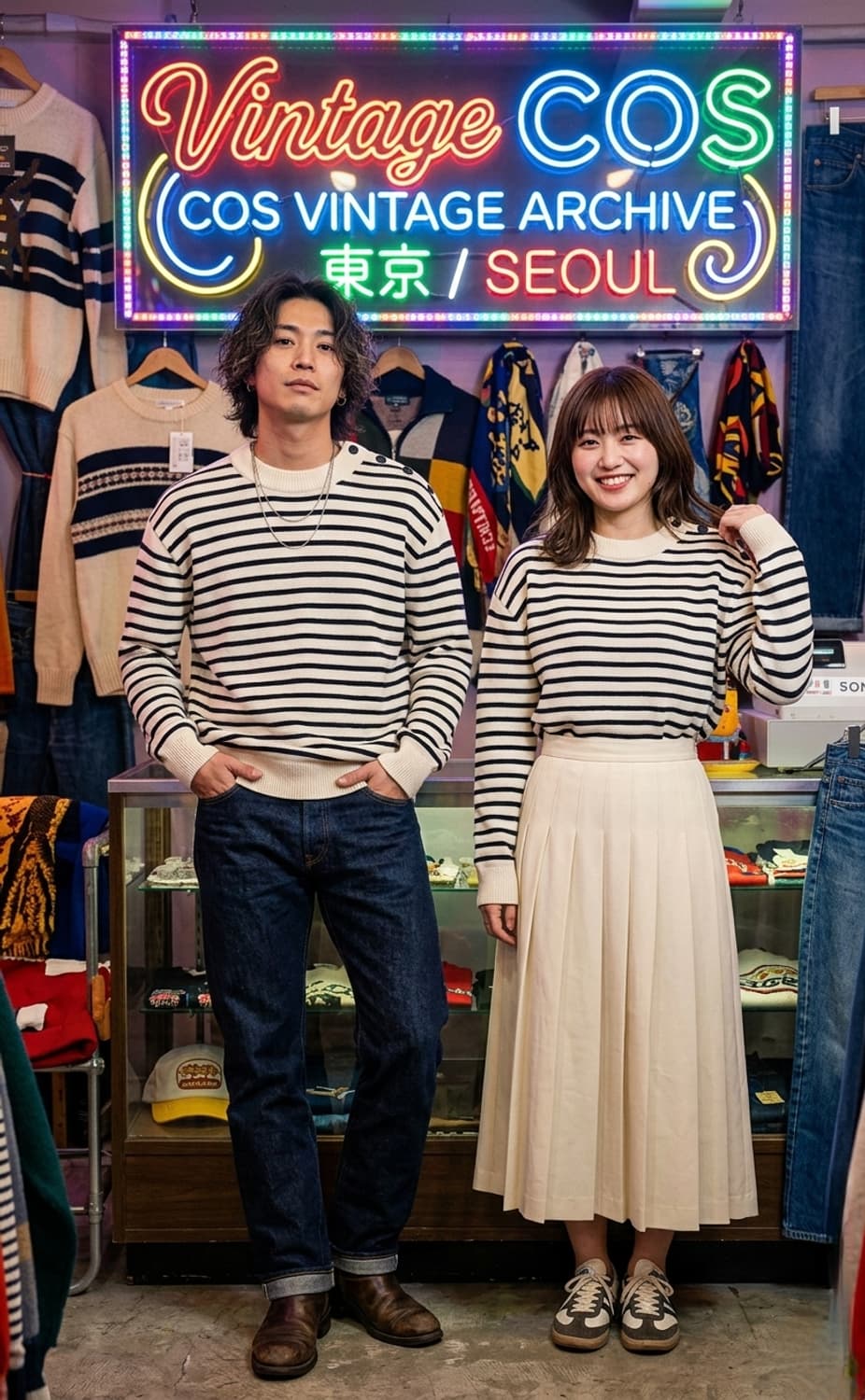 100/77.COS 스트라이프 니트(공용) 상품이미지1