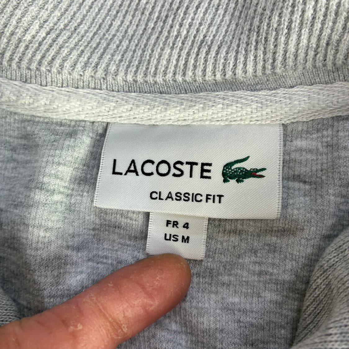 라코스테 하프집업 맨투맨 그레이 m 상품이미지2