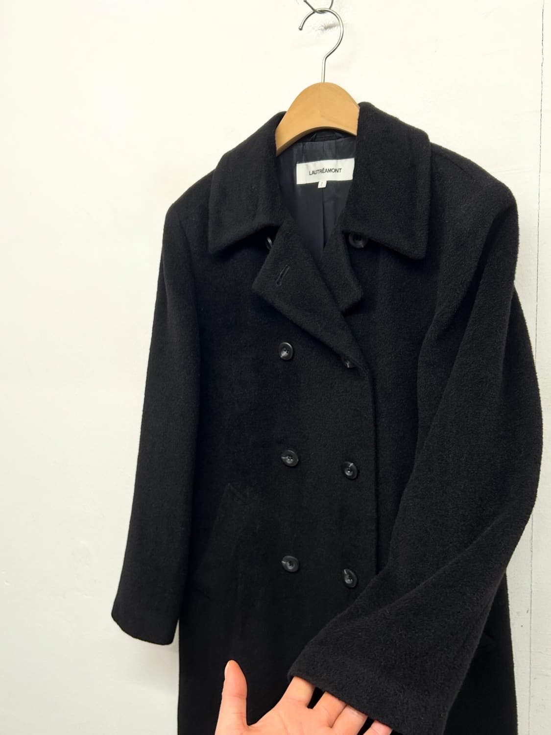 LAUTREAMONT 블랙 롱 코트 상품이미지3