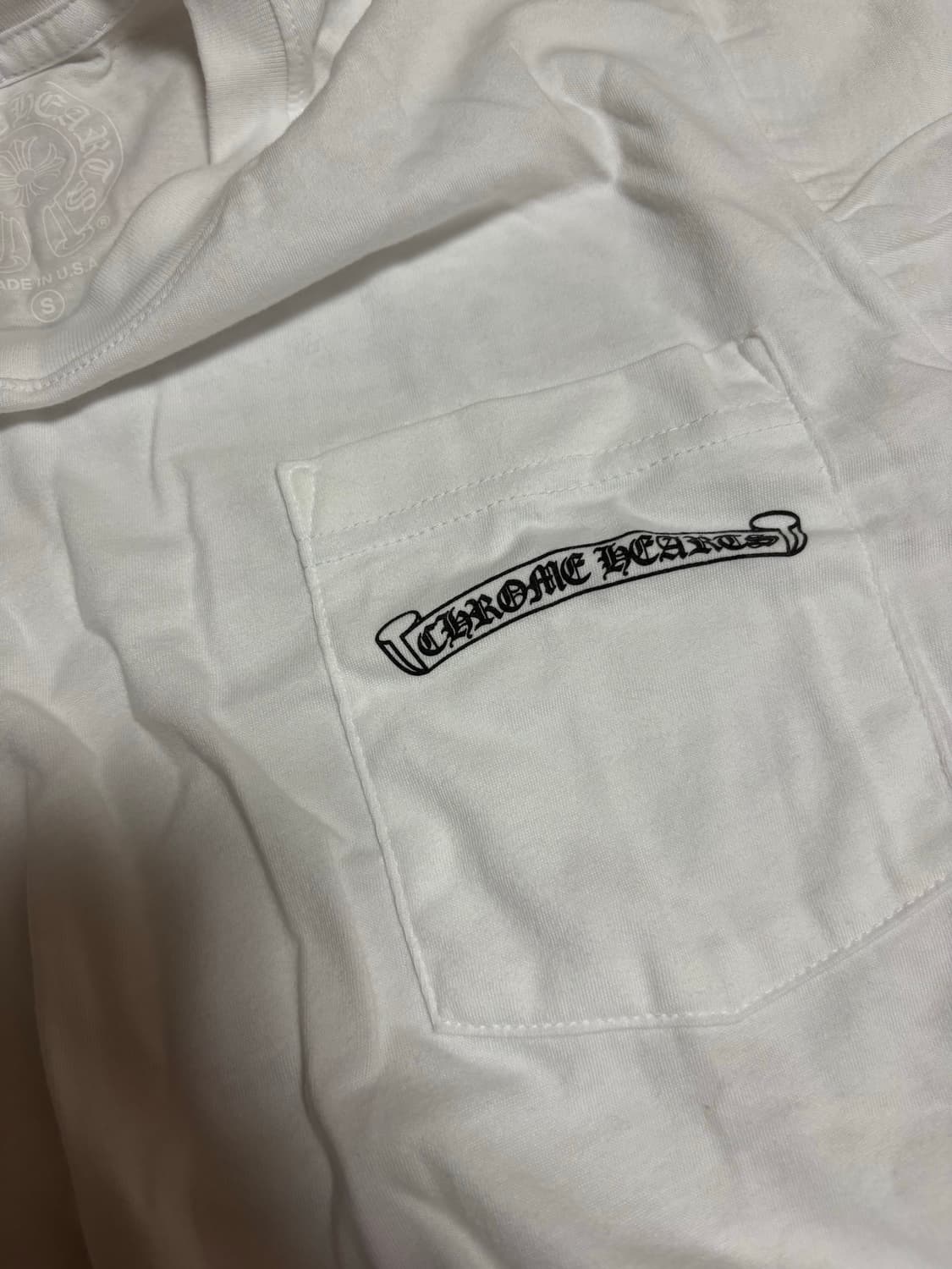 크롬하츠 스크롤 로고 티셔츠 화이트 s 새상품 상품이미지2