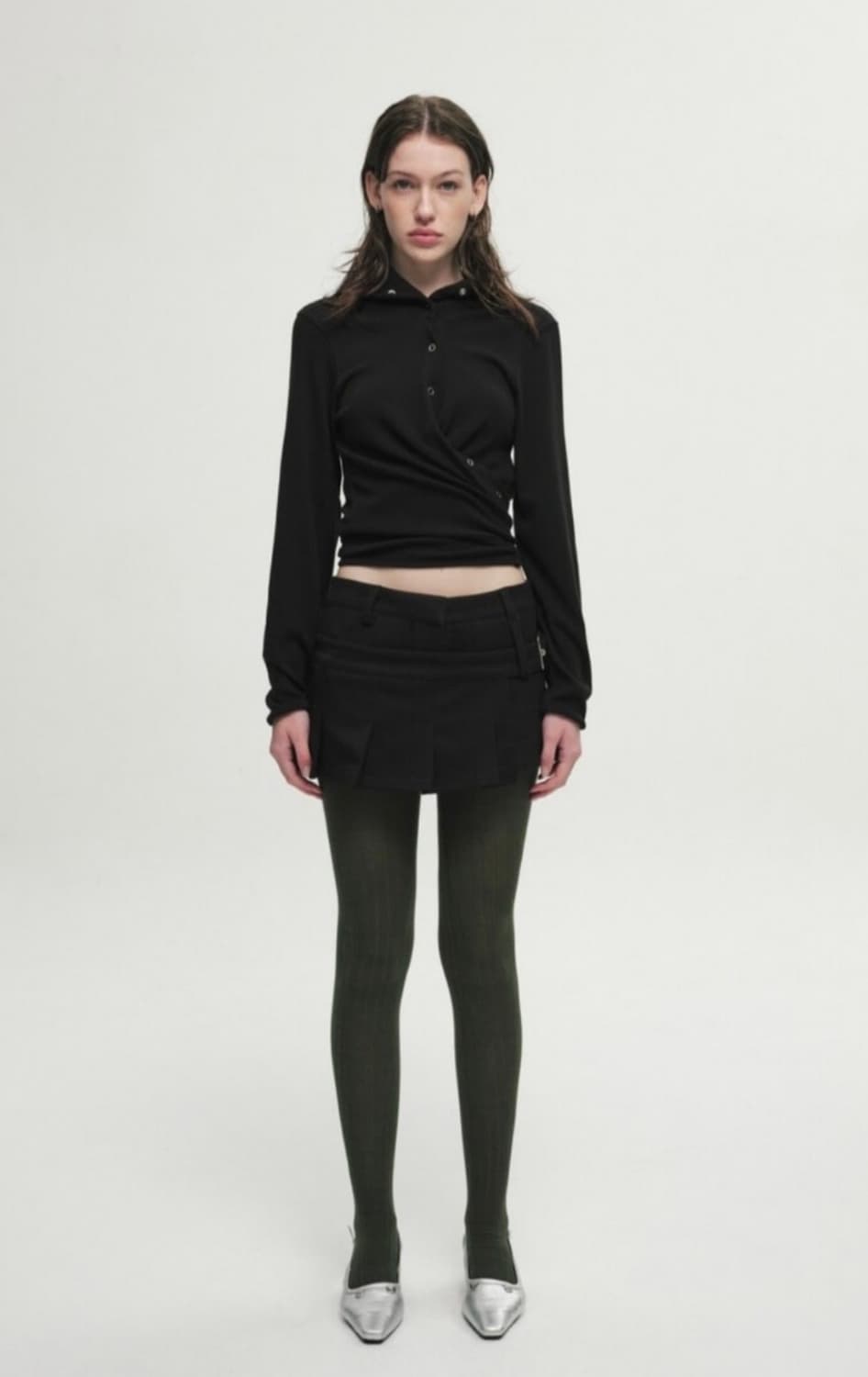 세릭 마이크로 미니 스커트 블랙 상품이미지2