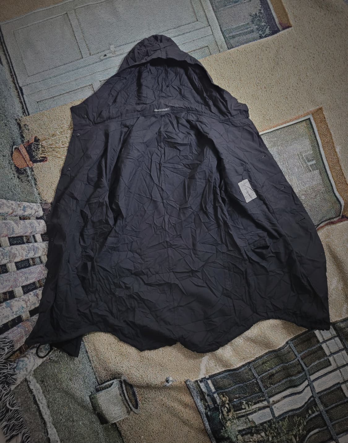 요지 야마모토 뿌르옴므 14ss주름가공 후드 자켓 상품이미지8