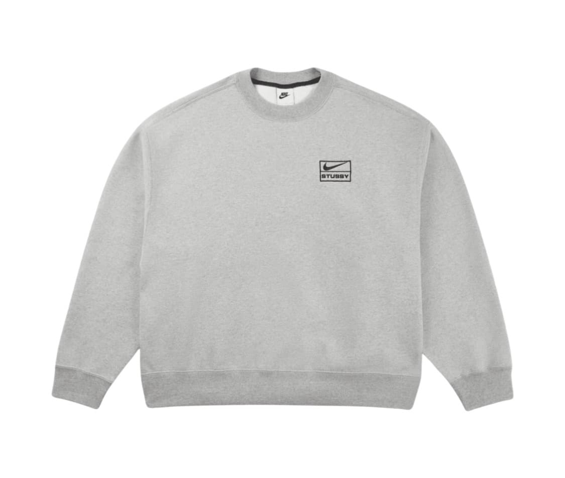 나이키 x 스투시 NRG 플리스 크루넥 다크 그레이 헤더 (DO9337- 상품이미지1