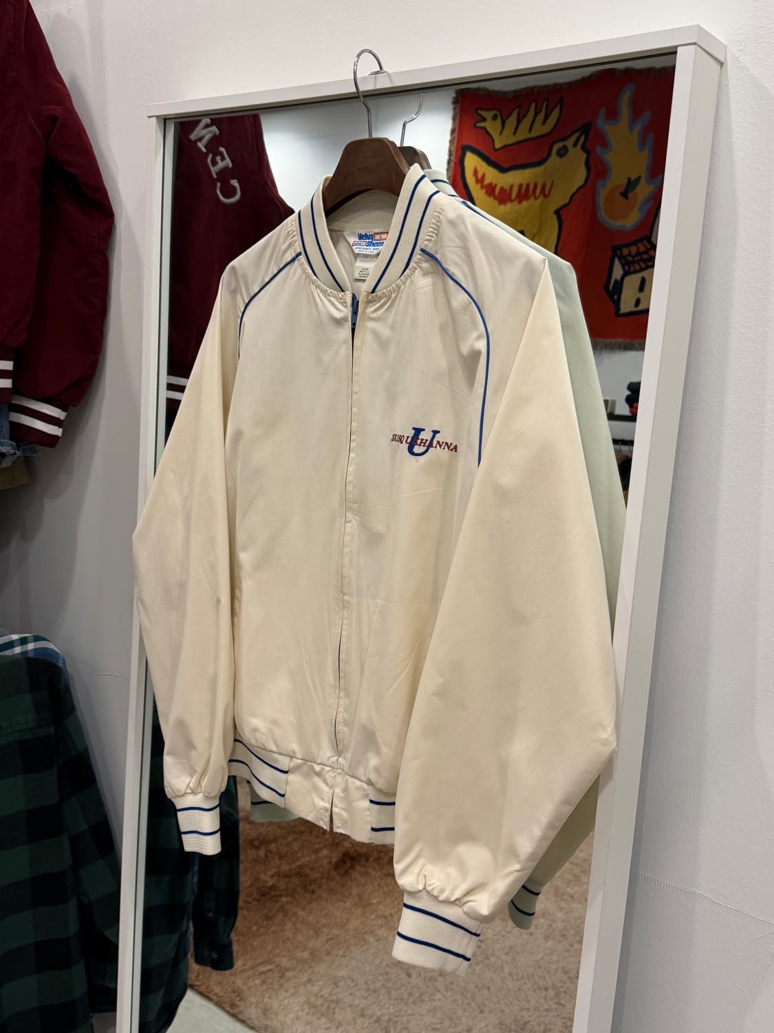 90s Velva Sheen 빈티지 봄버 스포츠 자켓 (made USA) 상품이미지1