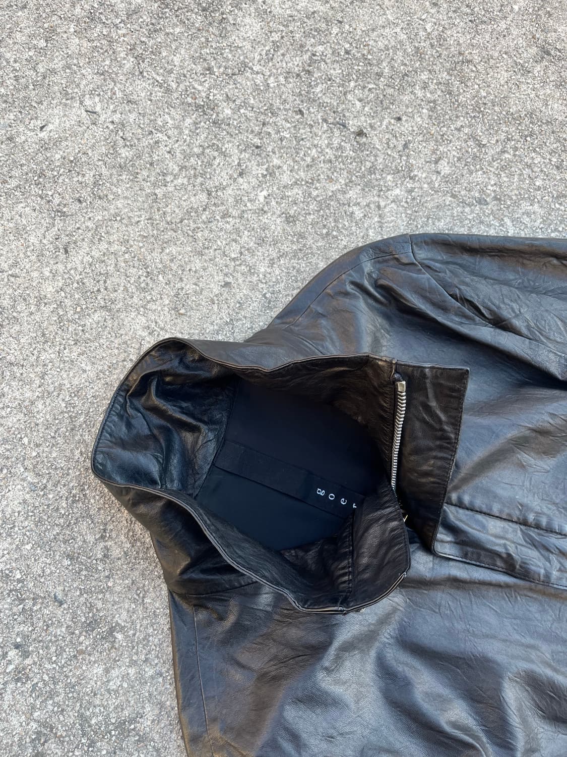 goer 하이넥 양가죽 레더자켓 상품이미지7