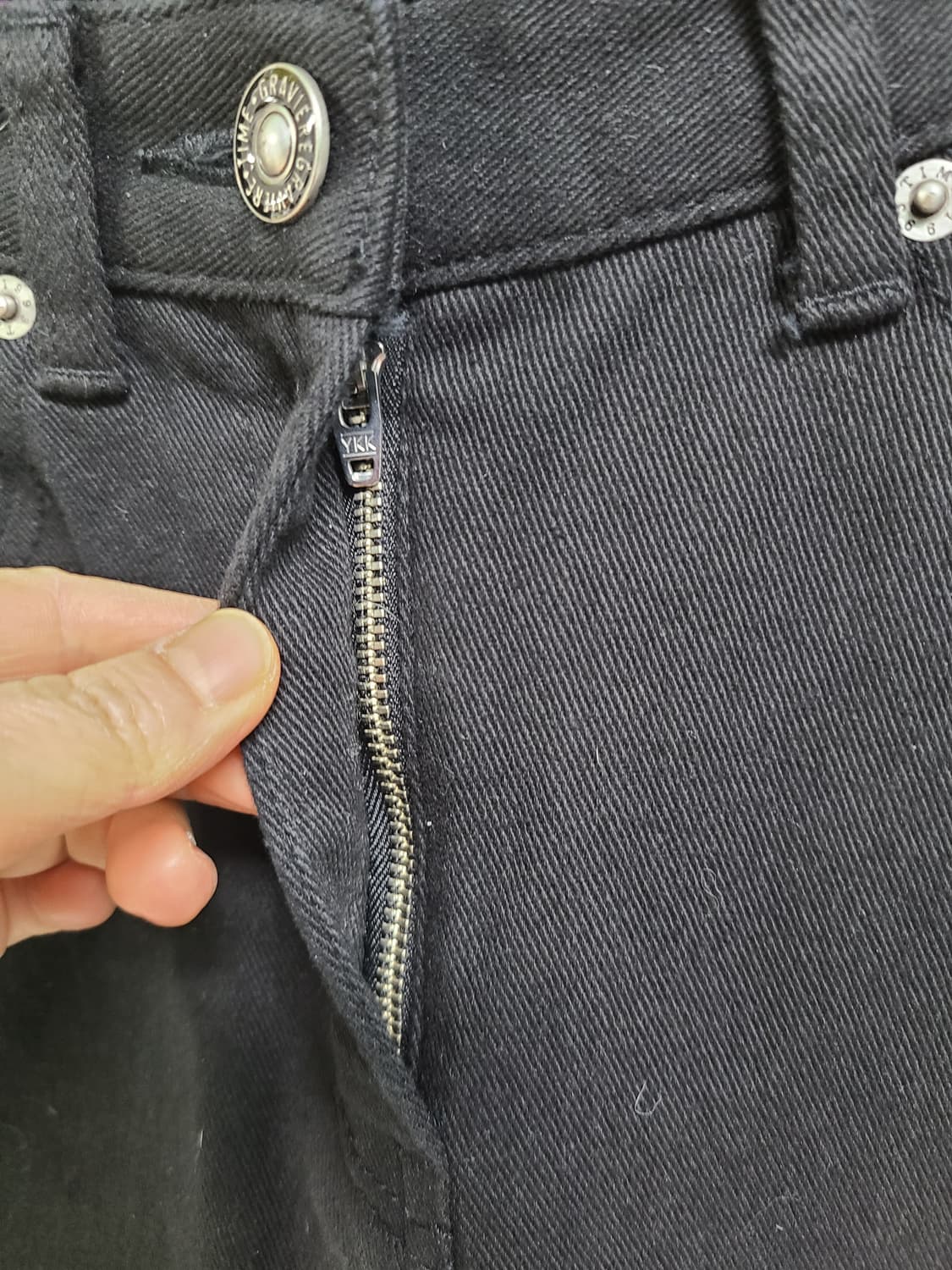 타임 블랙 데님 바지 64 상품이미지3