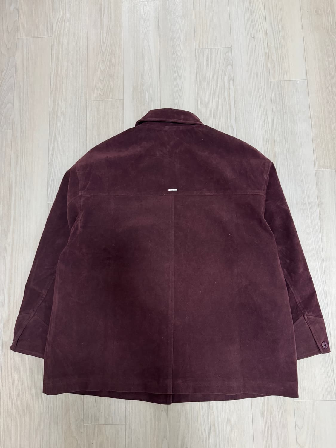 모렌트 [자체제작] 레온 오버핏 스웨이드 하프 코트 상품이미지2