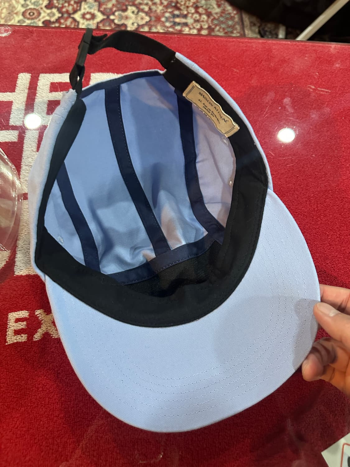 메종키츠네 캠프캡 블루 상품이미지5