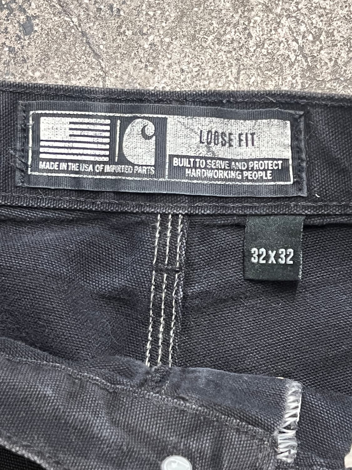 칼하트 B01 BLK 더블니 카펜터 워크팬츠 상품이미지9