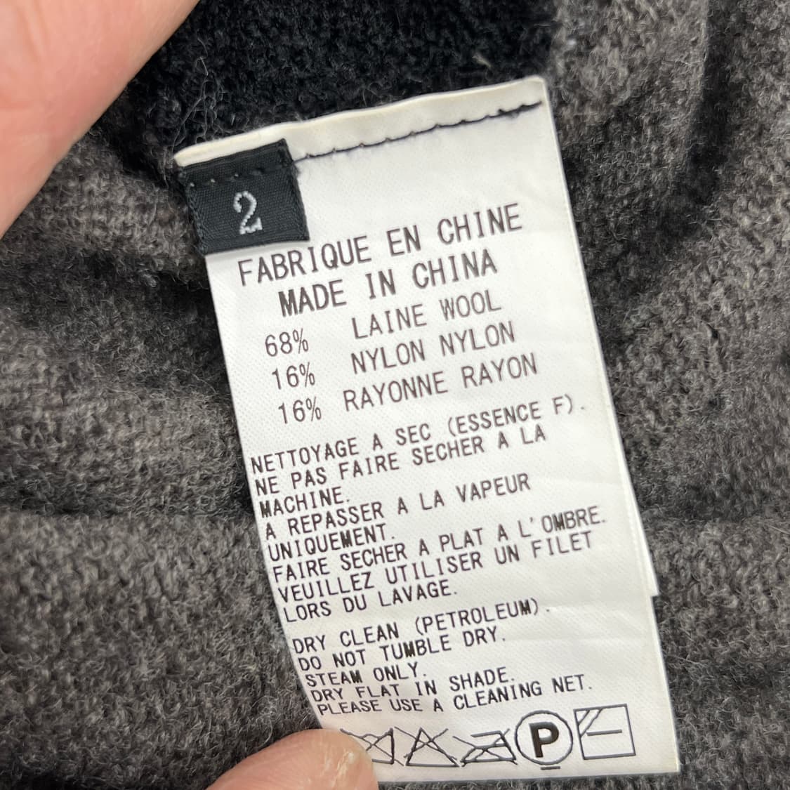 Y's 요지 야마모토 컬러 블록 비대칭 울 니트 튜닉 상품이미지7