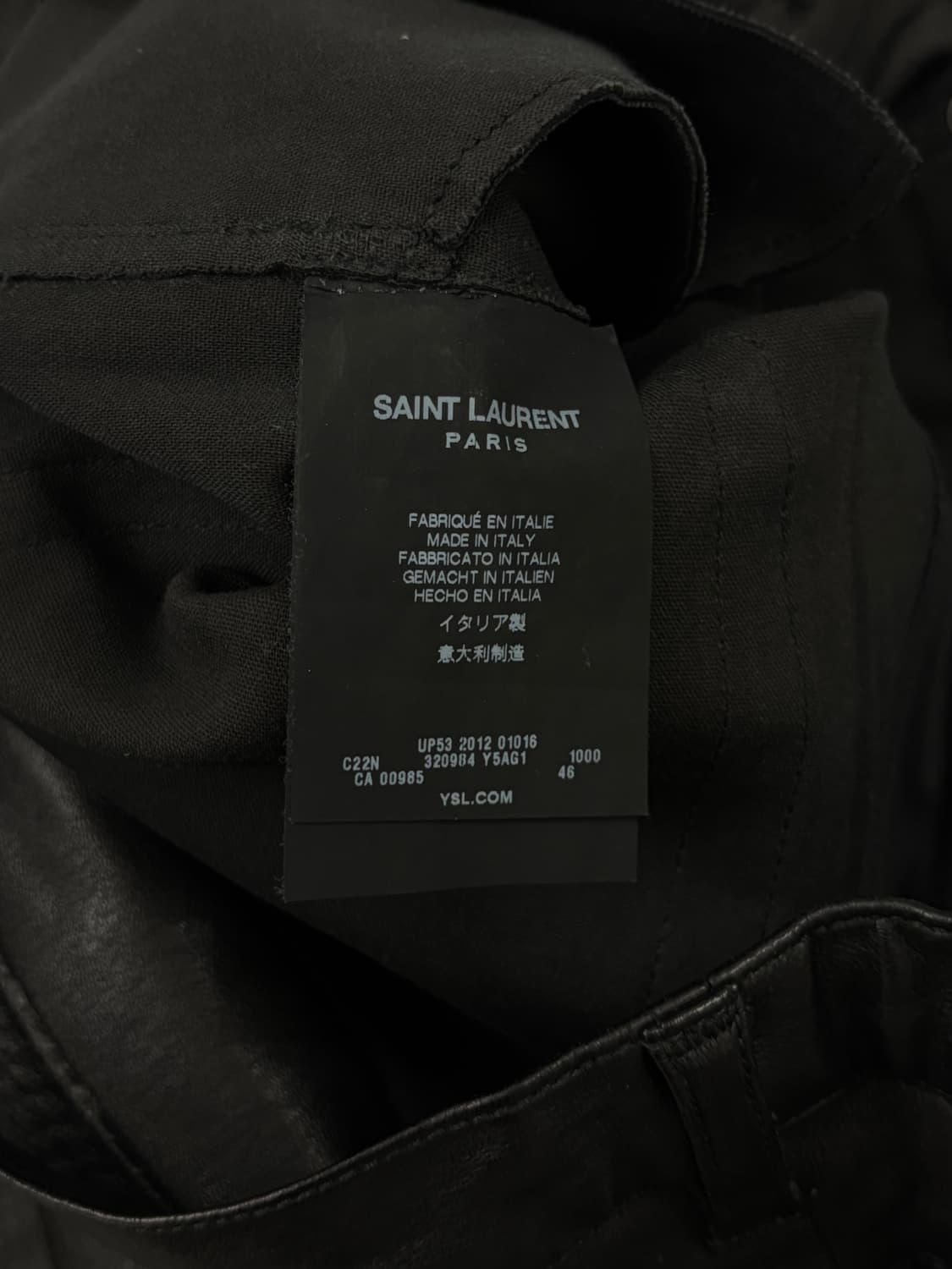 생로랑 13fw 가죽 램스킨 레더팬츠 상품이미지7