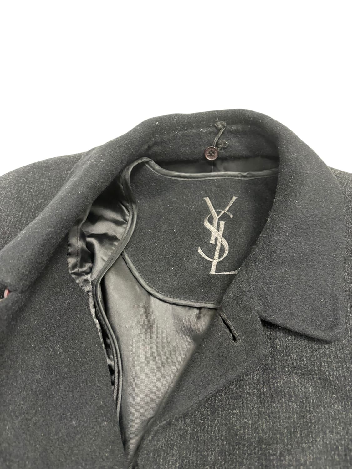 입생로랑 미디코트 자켓 블랙 상품이미지5