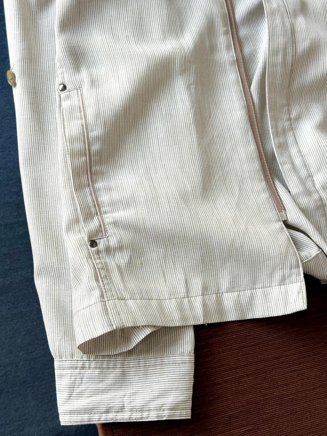 Design stripe zip design light blouson 상품이미지4