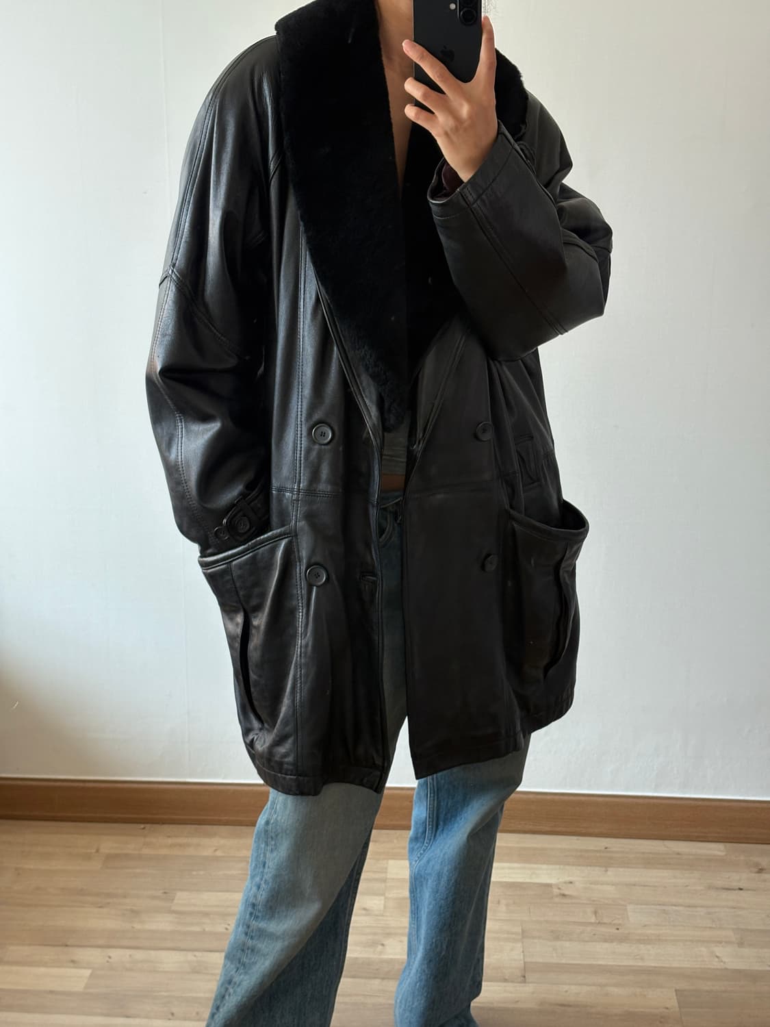 리얼레더 코트 상품이미지1