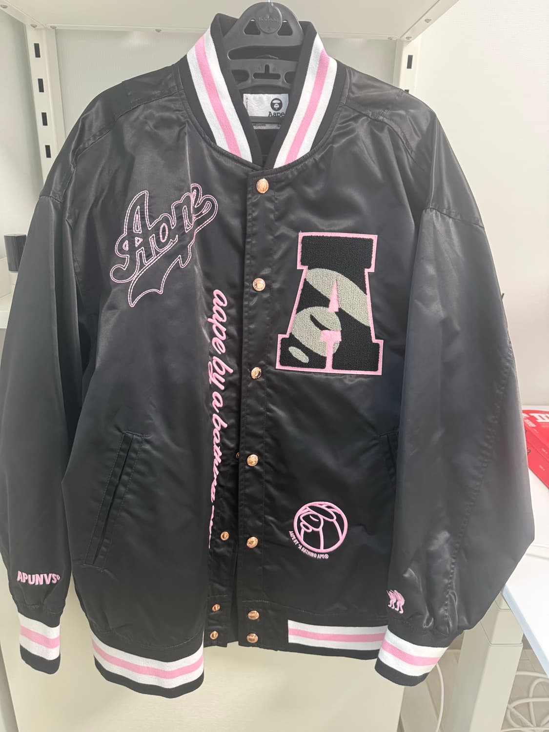 Aape_베이프(light welight jacket XS블랙/핑크) 상품이미지3