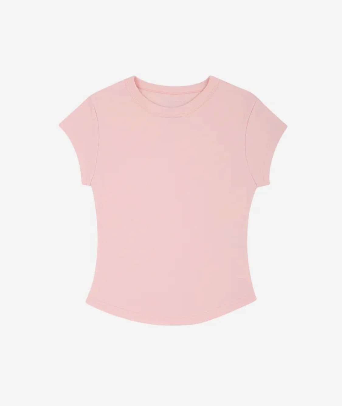 큐리티 90s line t shirt 라인 베이직 티셔츠 라이트 핑크 M 상품이미지1
