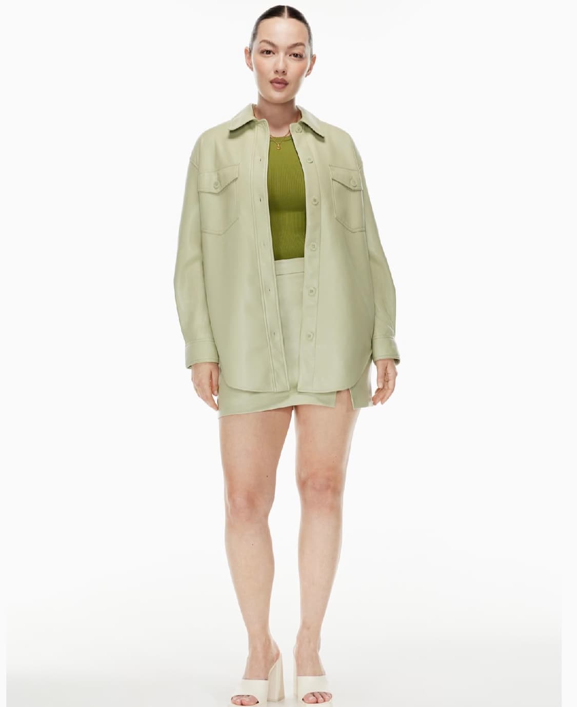 Aritzia 아릿지아 레더 셔츠 자켓  상품이미지1