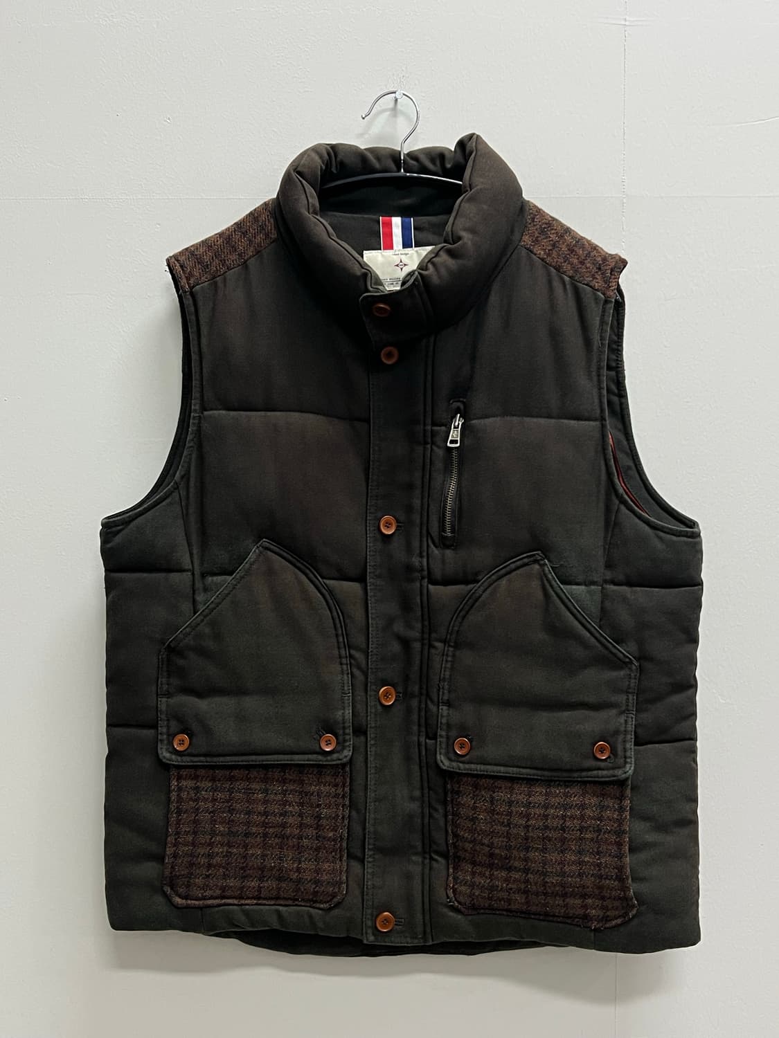 마인드브리지 울 조끼패딩 베스트 카키 상품이미지2