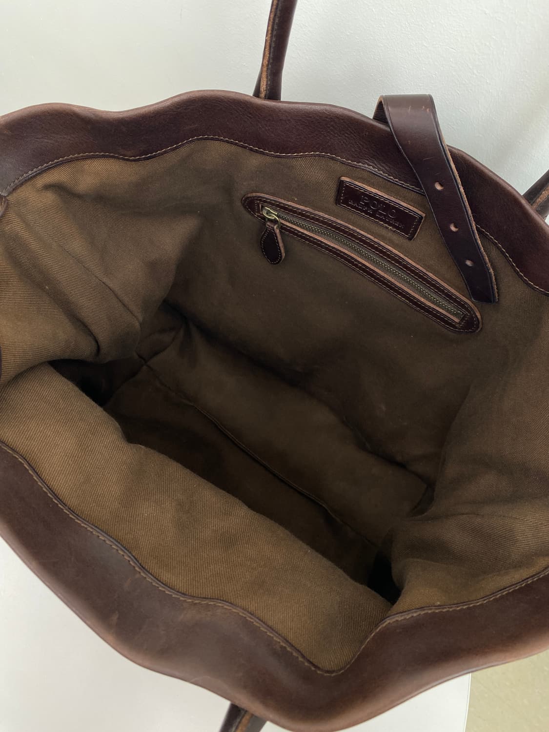 폴로 블랙와치 왁스 코튼/레더 투웨이 토트백 상품이미지9