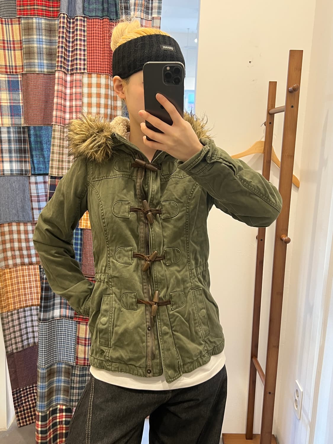 아베크롬비 카키 퍼 후드 야상 상품이미지4