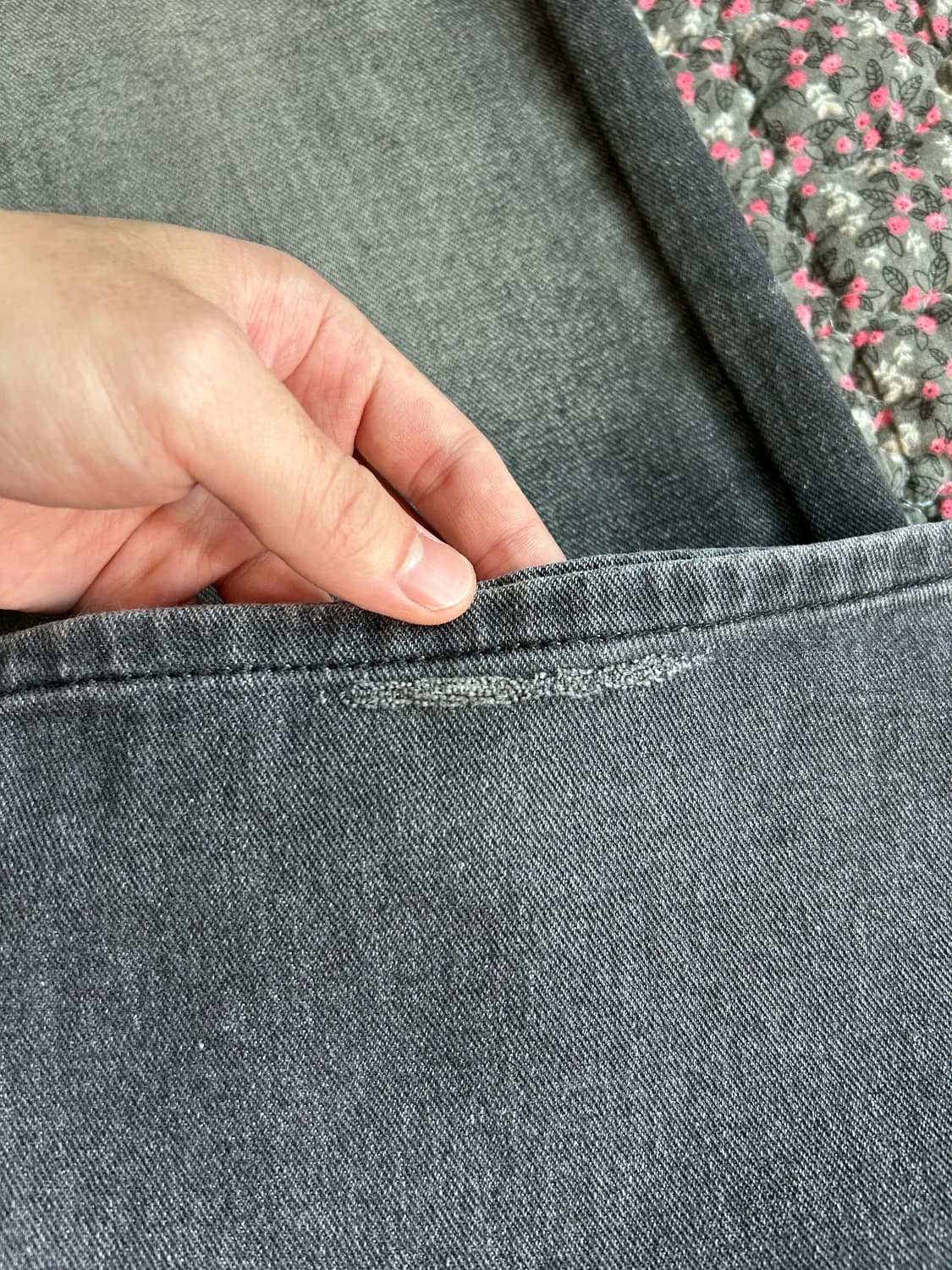 [M] 디앤에스알 시그니처 와이드 데님 팬츠 블랙 상품이미지4