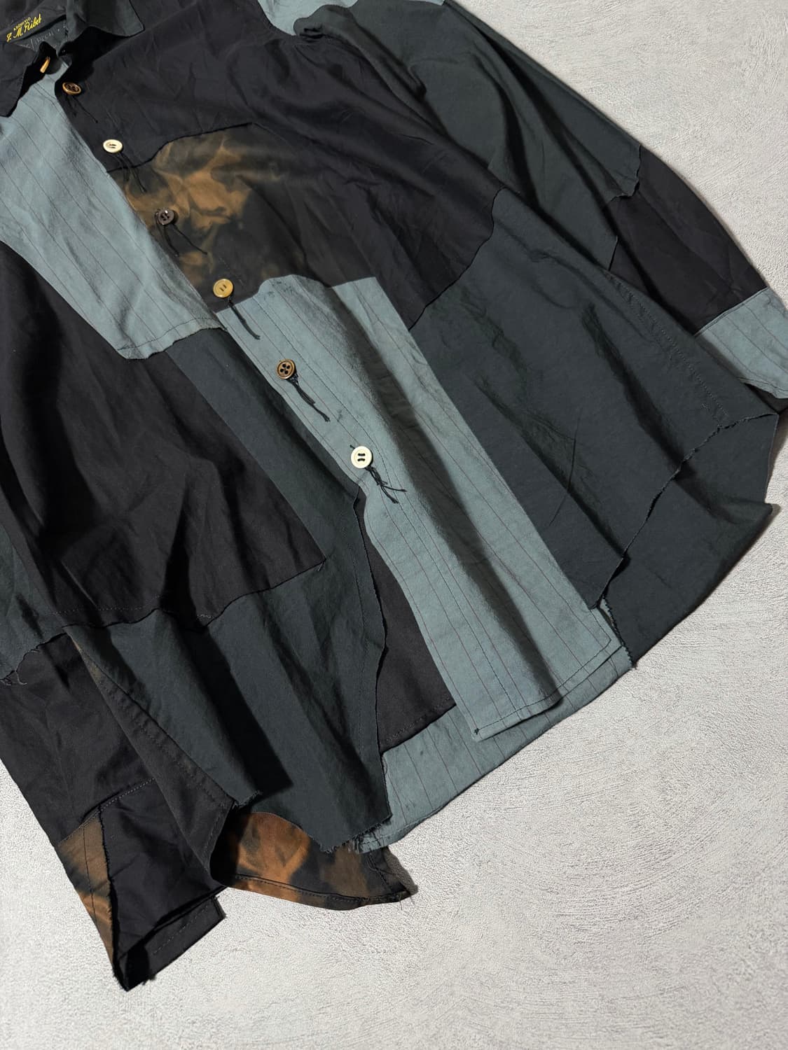 Archivio J.M. Ribot Dark Patchwork Shirt 상품이미지4
