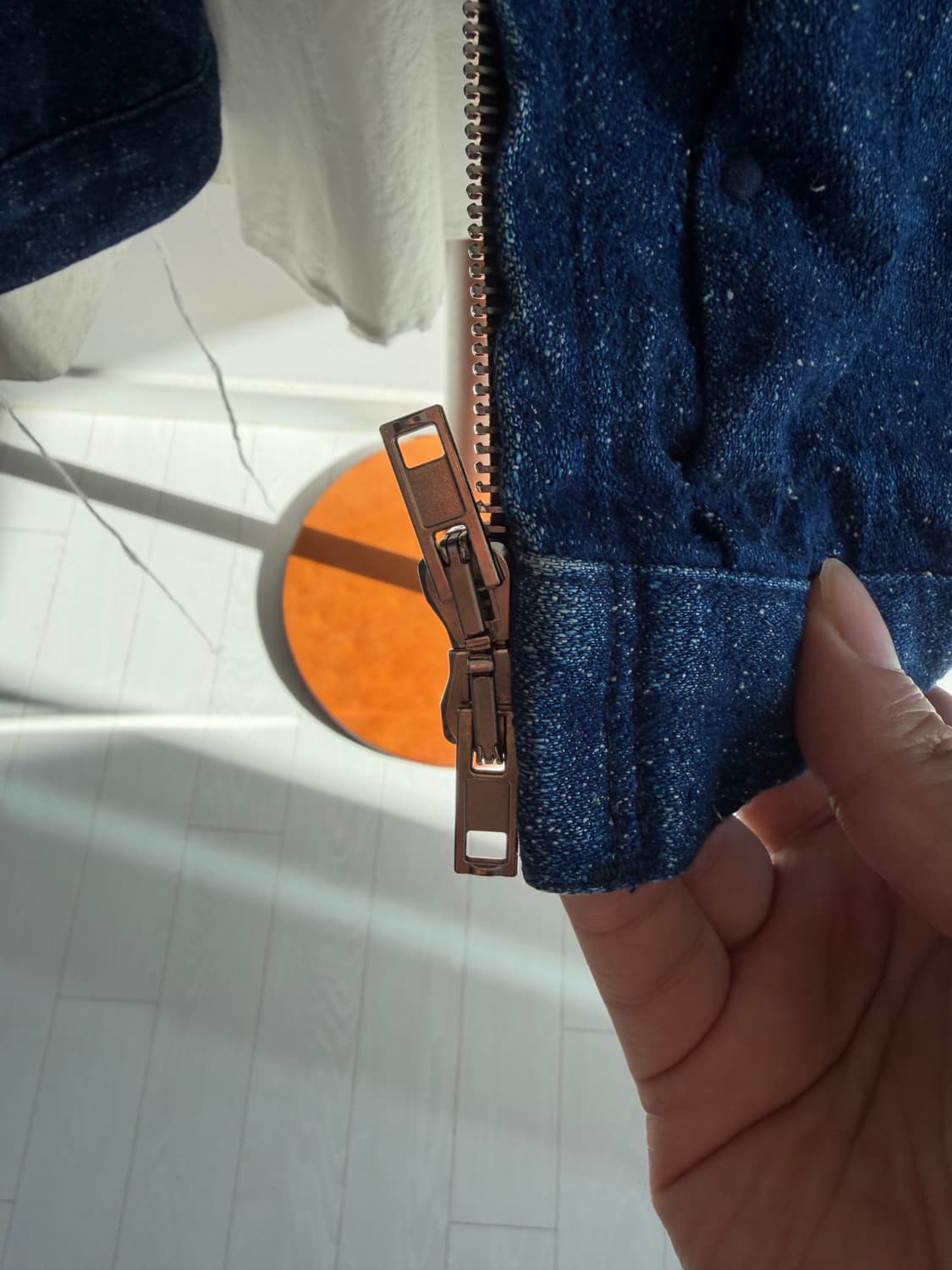 미도리카와 실크100 인디고 데님 자켓 Made in Japan🇯🇵 상품이미지4