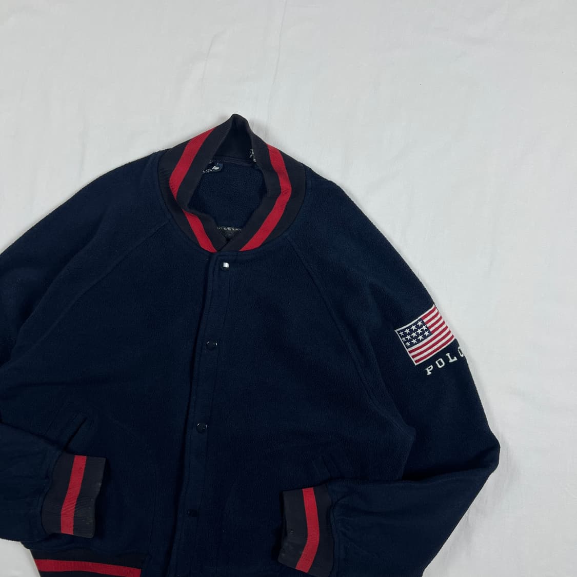 90‘s 폴로랄프로렌 usa 성조기 로고 플리스 자켓 상품이미지3