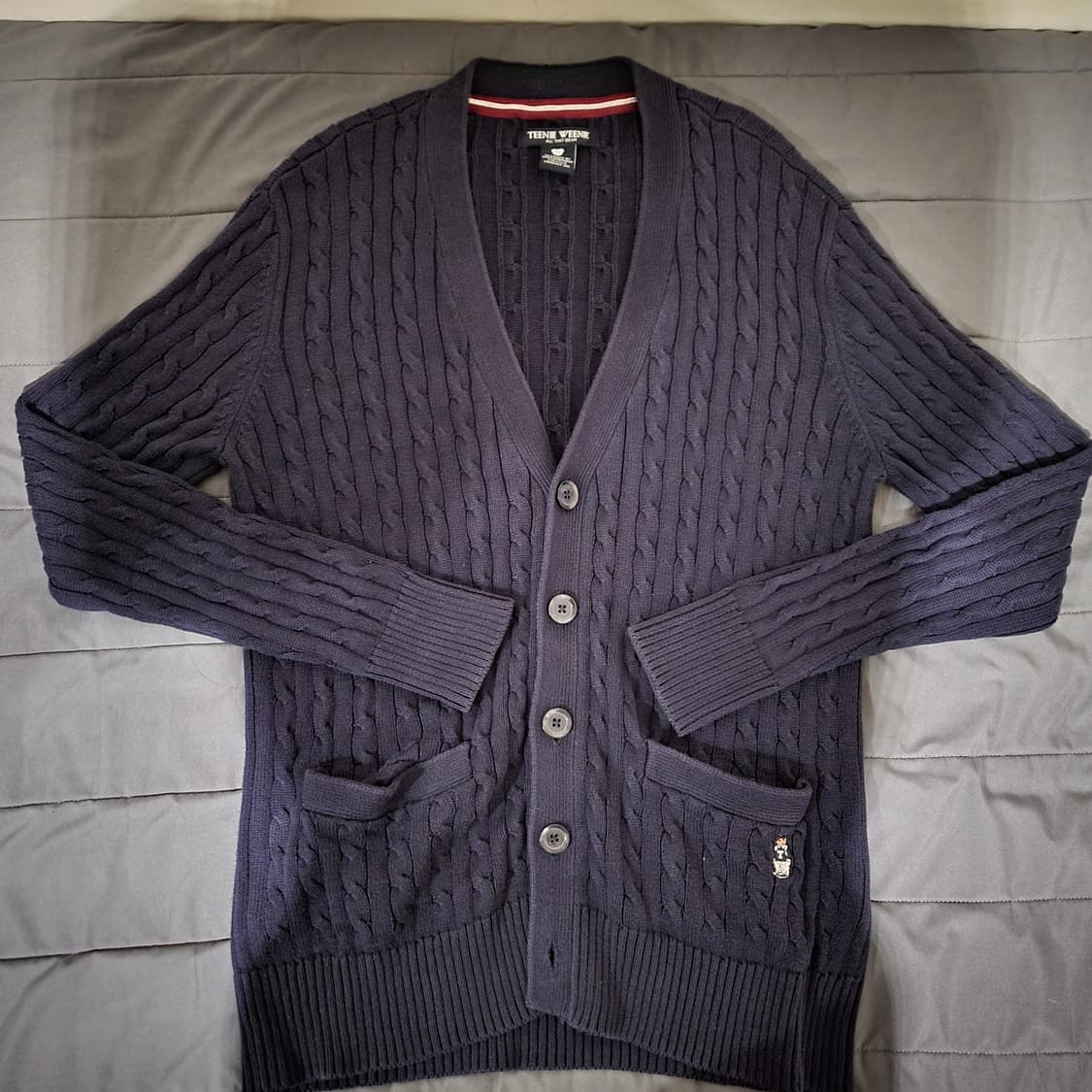 Teenie Weenie 티니위니 네이비 꽈배기 가디건 상품이미지2