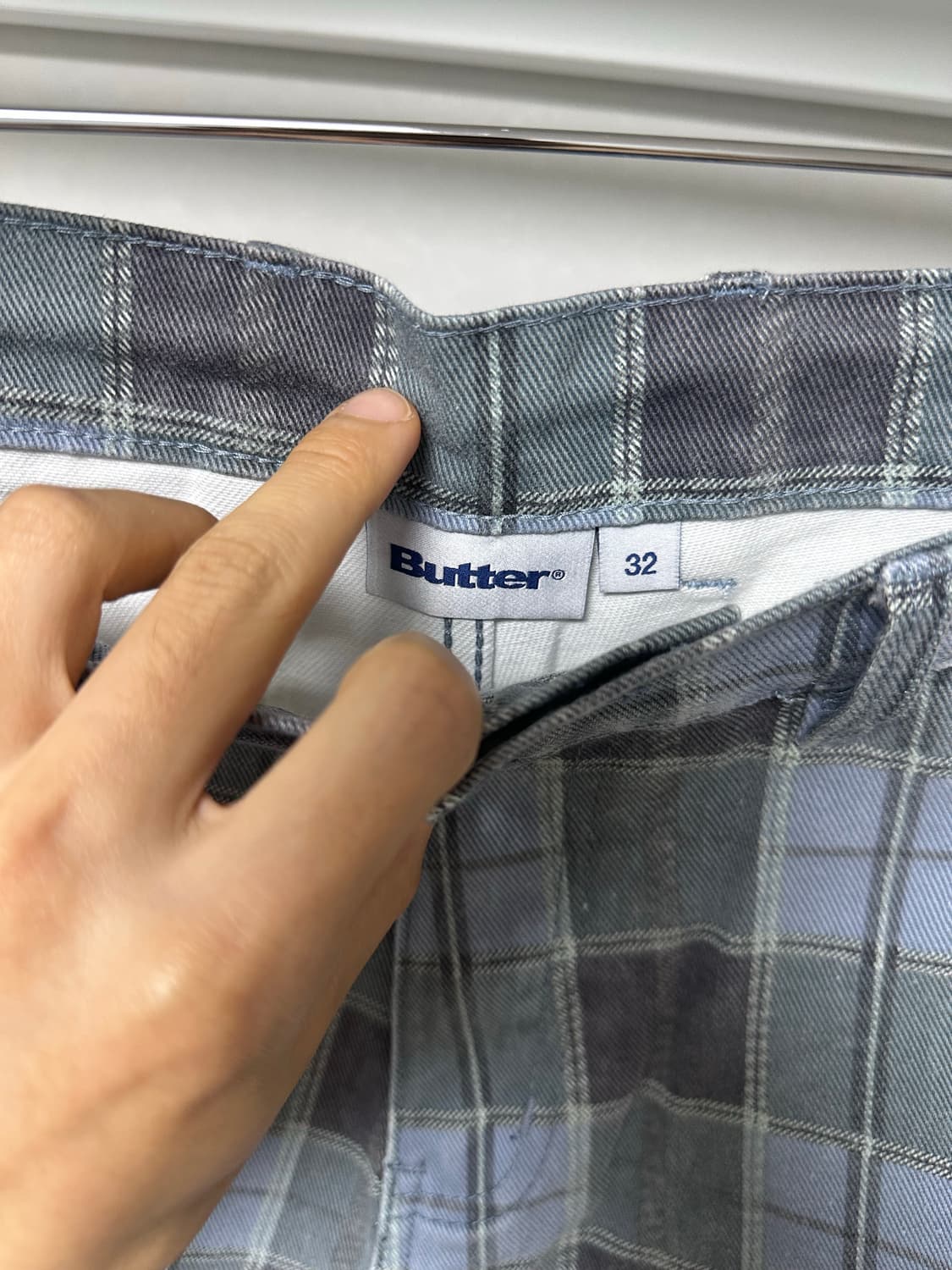 버터굿즈 체크 버뮤다 팬츠 급처 상품이미지5