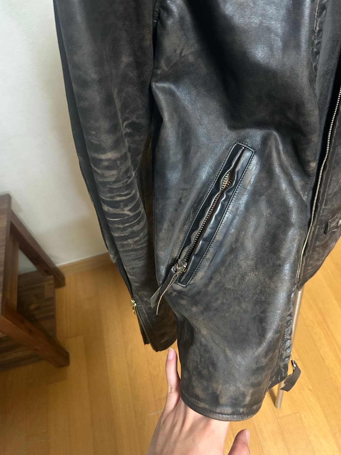 rrl 레더 모토 자켓 m 상품이미지8