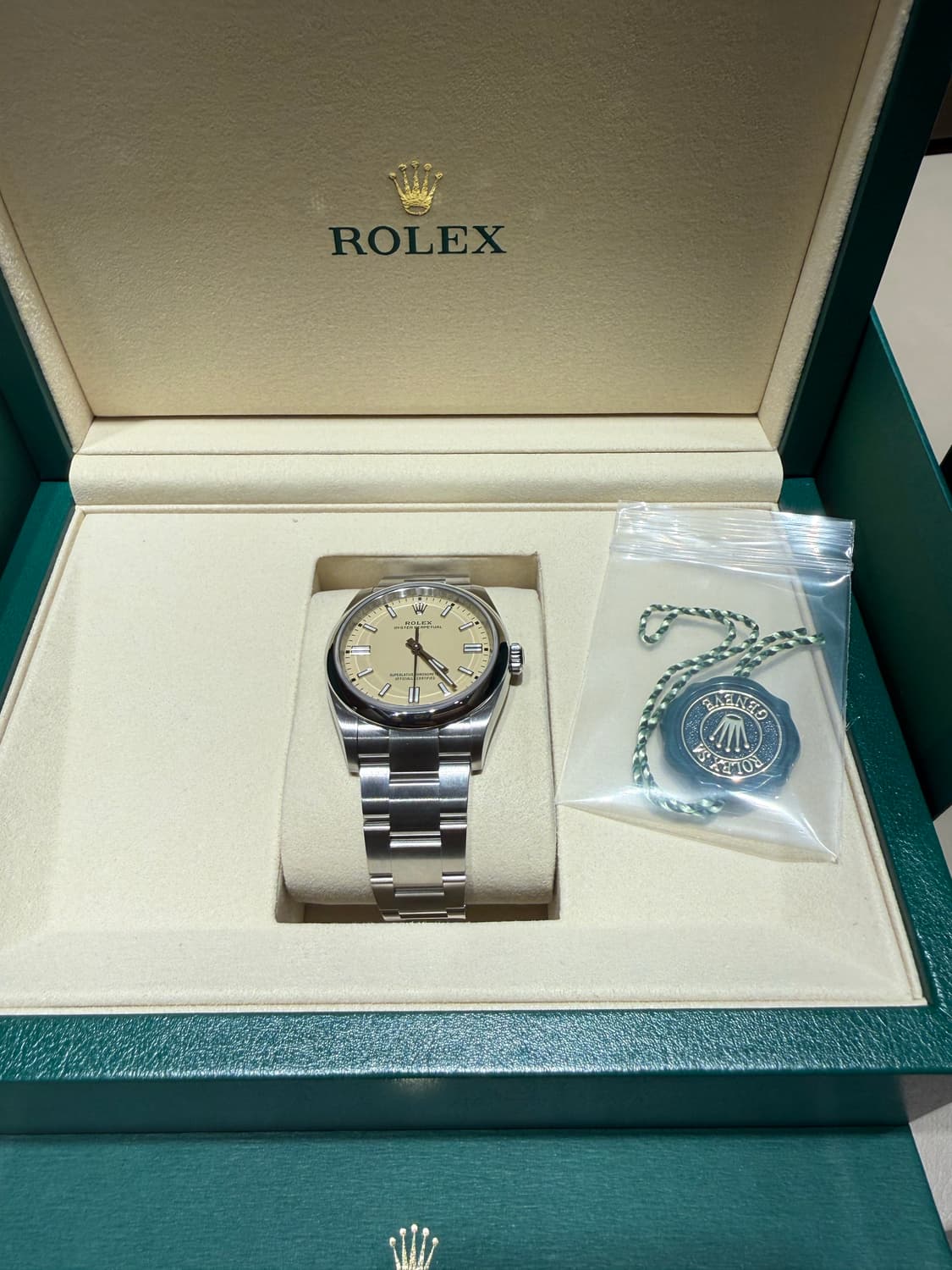 롤렉스 오이스터 퍼페츄얼 36 베이지 바 상품이미지4