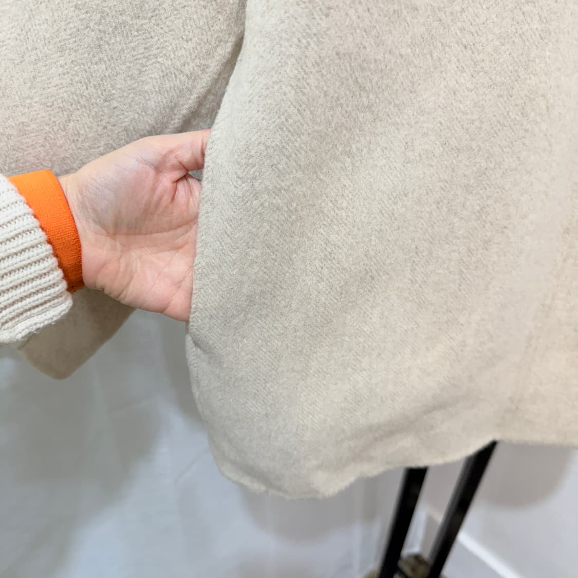 바이민 후드 핸드메이드코트 하프코트 반코트 4004 상품이미지3