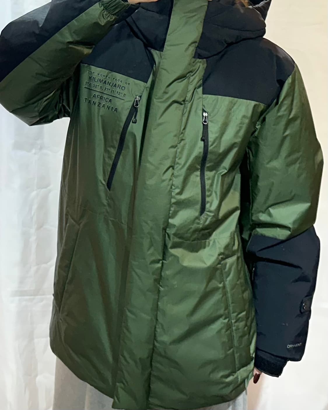 노스페이스 드라이벤트 킬리만자로 그린 다운 패딩 상품이미지1