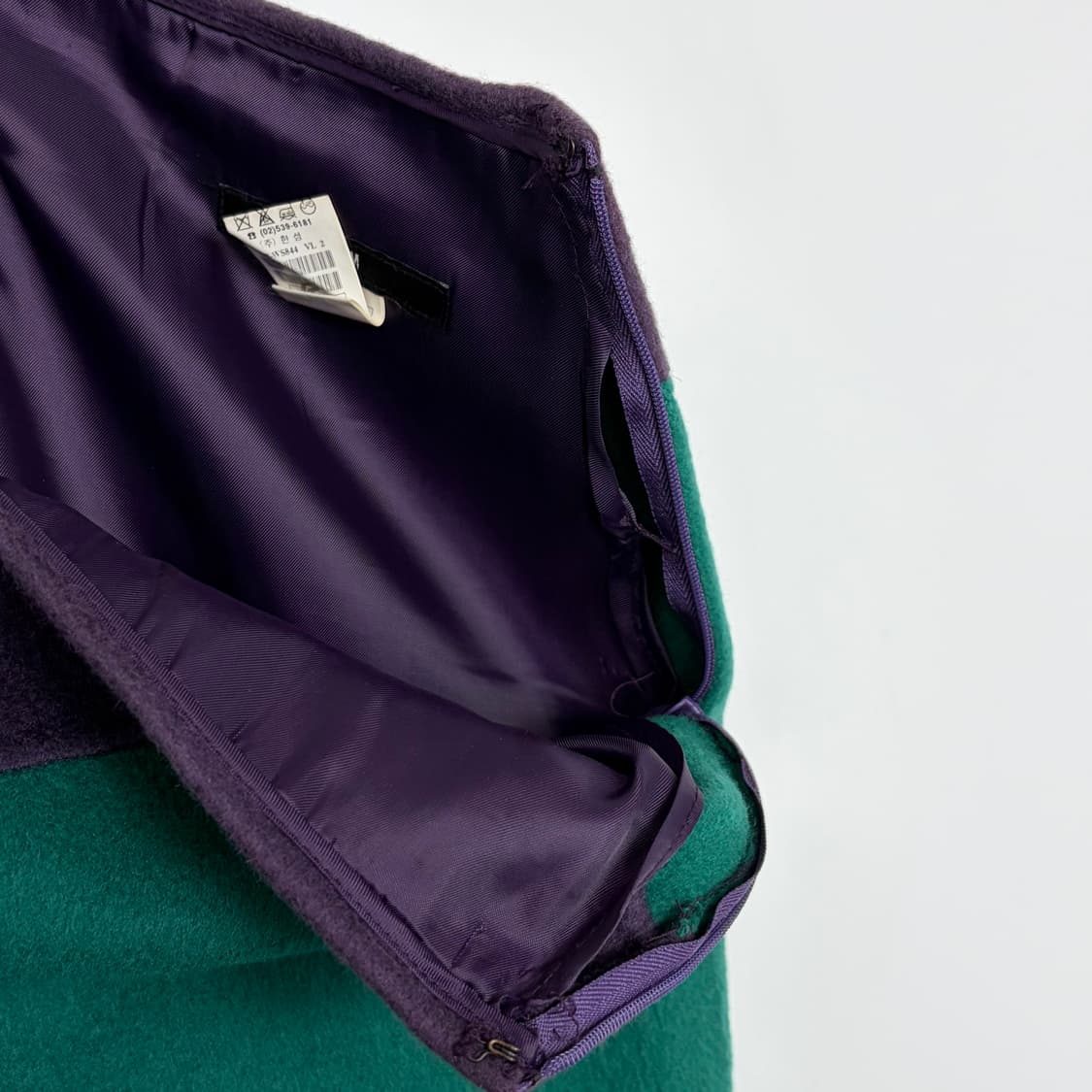 시스템 패턴 울 스커트 치마 상품이미지4