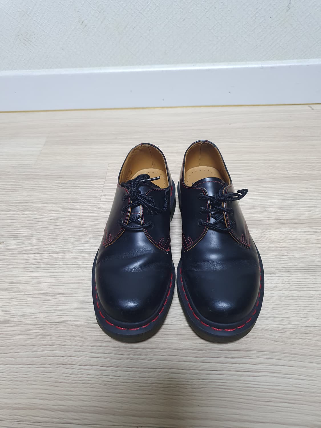 닥터마틴 1461 블랙 레드 스티치 220 상품이미지3