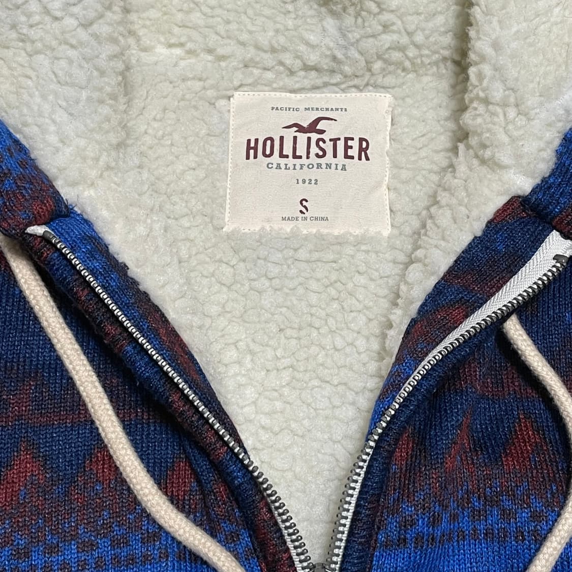 [S] 홀리스터 패턴 후드집업 기모 안감 상품이미지2